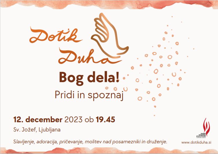 Dotik Duha v Ljubljani: Bog dela! Pridi in spoznaj